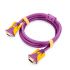 
					Кабель JH-VGA39 VGA 3+9, 1,5m, male to male (тато-тато), 1 ферит, purple, Пакет