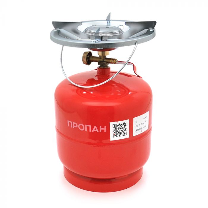 
					Газовий балон ПРОПАН 3кг(7,2л), тиск 18 BAR + пальник 20448, Red, Q4