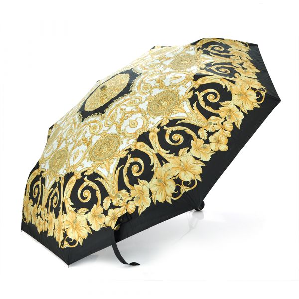 
					Парасолька жіноча автоматична, D-120см, захист від сонця, UV (99%), захист від дощу, каркас - Al+Fe, Black-gold