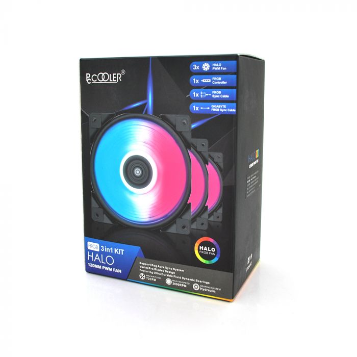 
					Система охолодження універсальна Pccooler 5VRGB HALO, 3-pin, RPM 1800 ± 10%, BOX