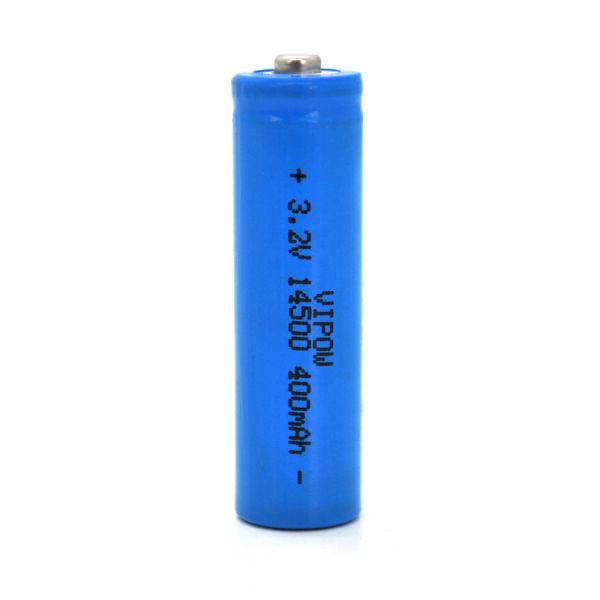 
					Литий-залiзо-фосфатний акумулятор 14500 Lifepo4 Vipow IFR14500 TipTop, 400mAh, 3.2V, Blue Q50/500