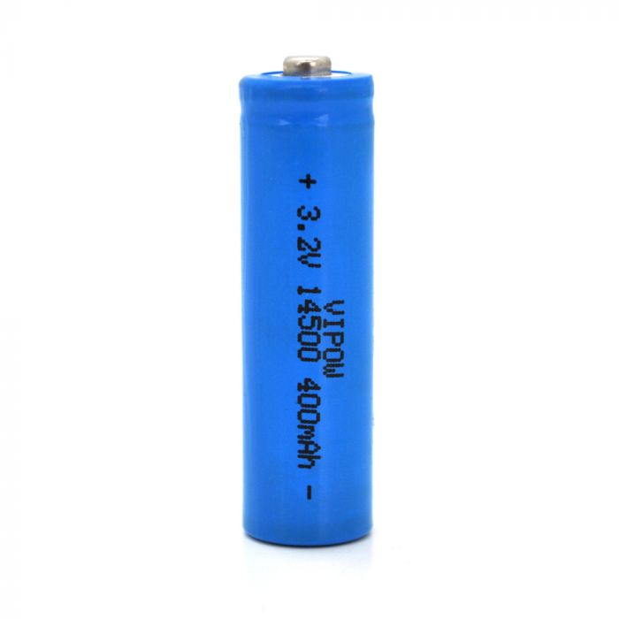 
					Литий-залiзо-фосфатний акумулятор 14500 Lifepo4 Vipow IFR14500 TipTop, 400mAh, 3.2V, Blue Q50/500