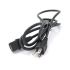 
					Кабель живлення 1.2m, 0.5mm, PC-184/2 B-C13 3 pin із заземленням (американський роз'єм), Black, OEM Q25
