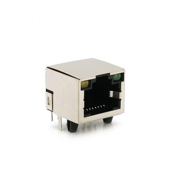 
					Гніздо RJ45 екранований з інтерфейсом 8P8C під пайку, з індикацією, роз'єм 16H, Silver