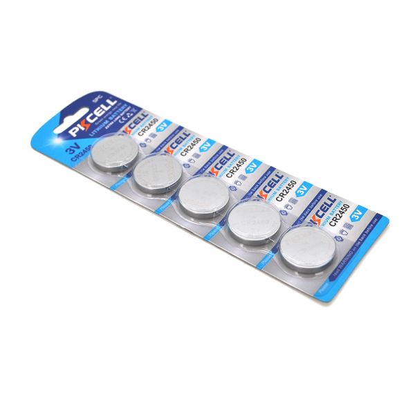 
					Батарейка літієва PKCELL CR2450, 5 шт в блістері (упак.100 штук) ціна за бліст. Q30