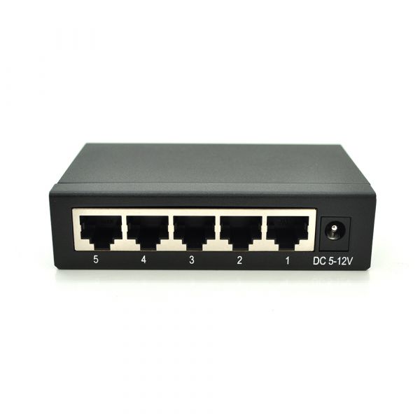 
					Комутатор Dinkia DS-1005P 5 портів Ethernet 10/100 Мбіт / сек, без БЖ, BOX