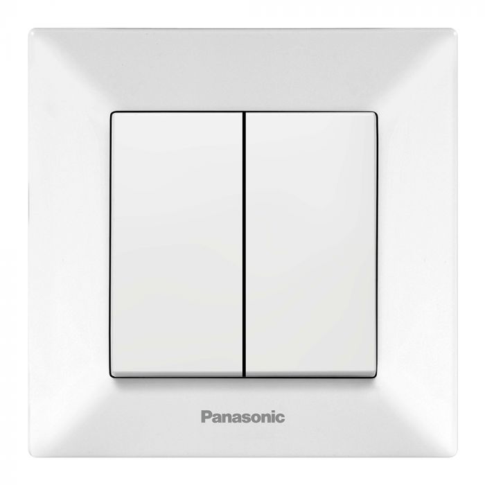 
					Вимикач Panasonic Arkedia Slim двоклавішний, білий