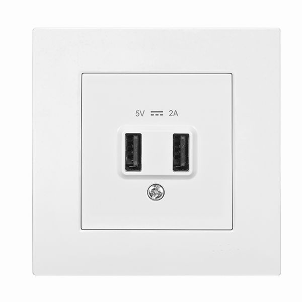 
					Розетка Panasonic Arkedia Slim USB 5В-2А, біла