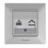 
					Розетка Panasonic Arkedia Slim комп'ютерна RJ45 CAT5e, срібна