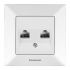 
					Розетка Panasonic Arkedia Slim комп'ютерна подвійна  RJ45 CAT5e, білий