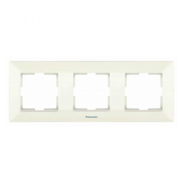 
					Рамка Panasonic Arkedia Slim потрійна, горизонтальна,  кремова