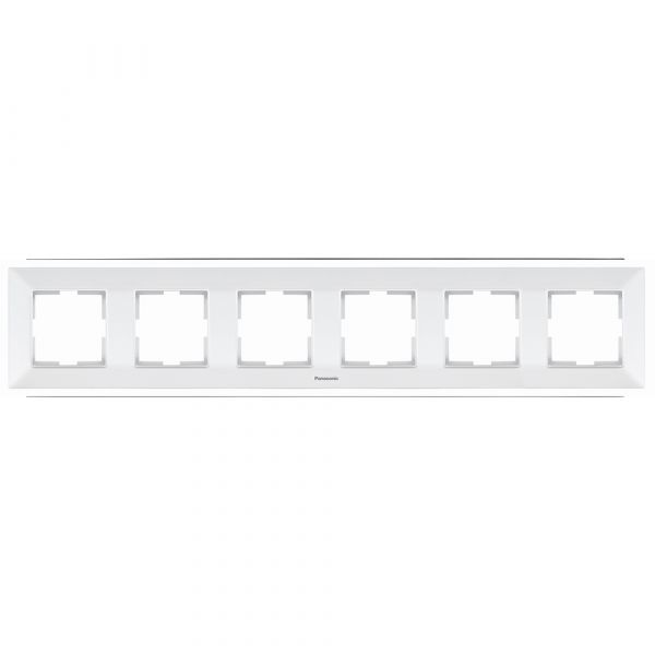 
					Рамка Panasonic Arkedia Slim шестимісна, горизонтальна, біла