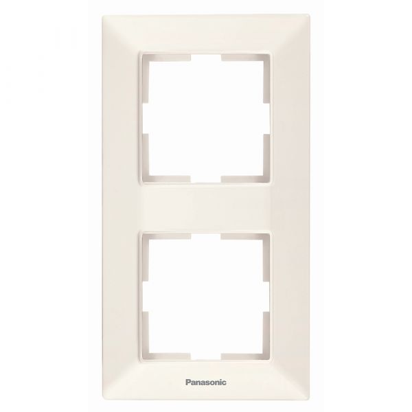 
					Рамка Panasonic Arkedia Slim подвійна, вертикальна, кремова