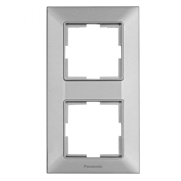
					Рамка Panasonic Arkedia Slim подвійна, вертикальна, срібна