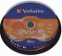Диск DVD-R 4.7GB  16x   10pcs  Verbatim Matt Silver Cake (43523)