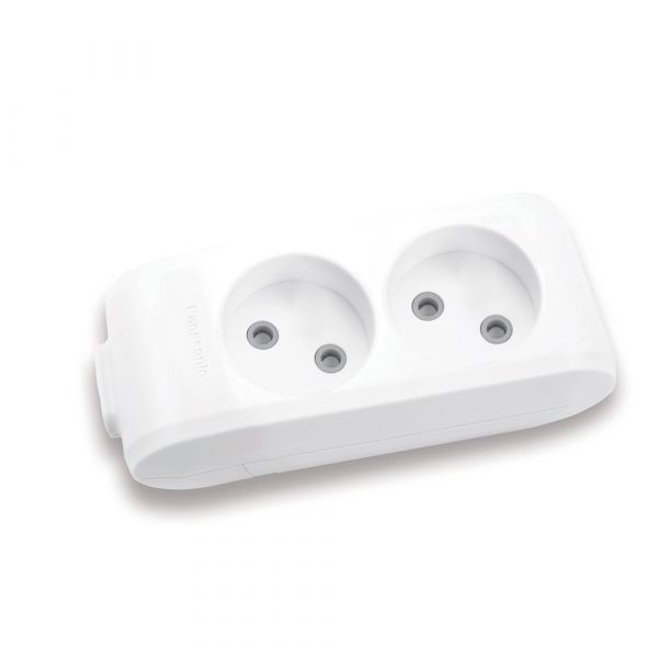 
					Колодка Panasonic X-tendia 2 гнізда, з захистними шторками, сіра