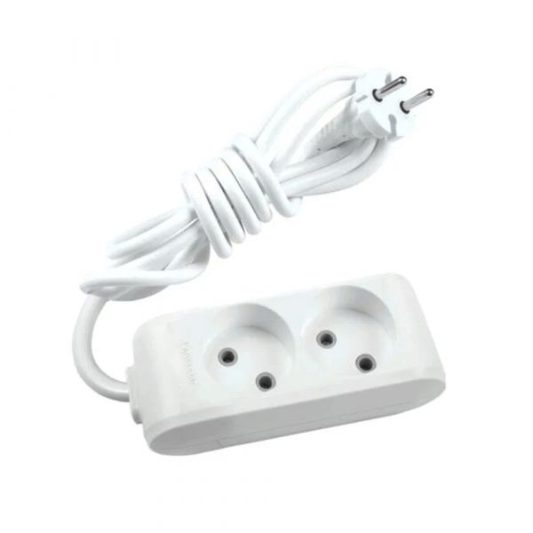 
					Подовжувач Panasonic X-tendia 2 гнізда, 5 м, з захистними шторками, сірий