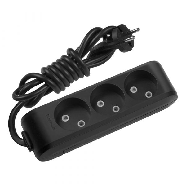 
					Подовжувач Panasonic X-tendia 3 гнізда, 2 м, з захистними шторками, чорний