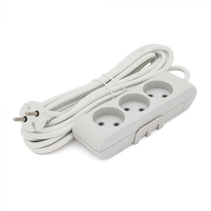 
					Подовжувач Panasonic X-tendia 3 гнізда, 5 м, з захистними шторками, сірий