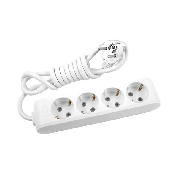 
					Подовжувач Panasonic X-tendia із заземленням 4 гнізда, 2 м, з захистними шторками, сірий