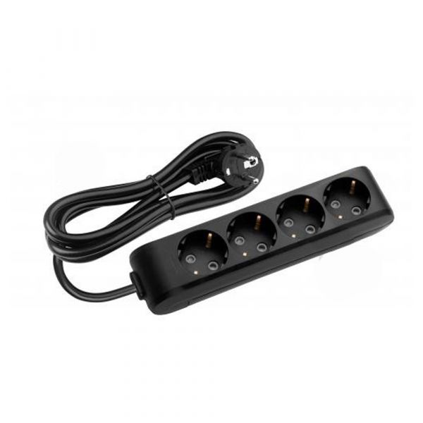 
					Подовжувач Panasonic X-tendia із заземленням 4 гнізда, 3 м, з захистними шторками, чорний