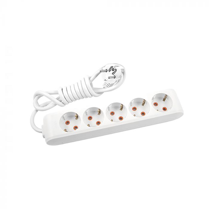 
					Подовжувач Panasonic X-tendia із заземленням 5 гнізд, 3 м, з захистними шторками, сірий