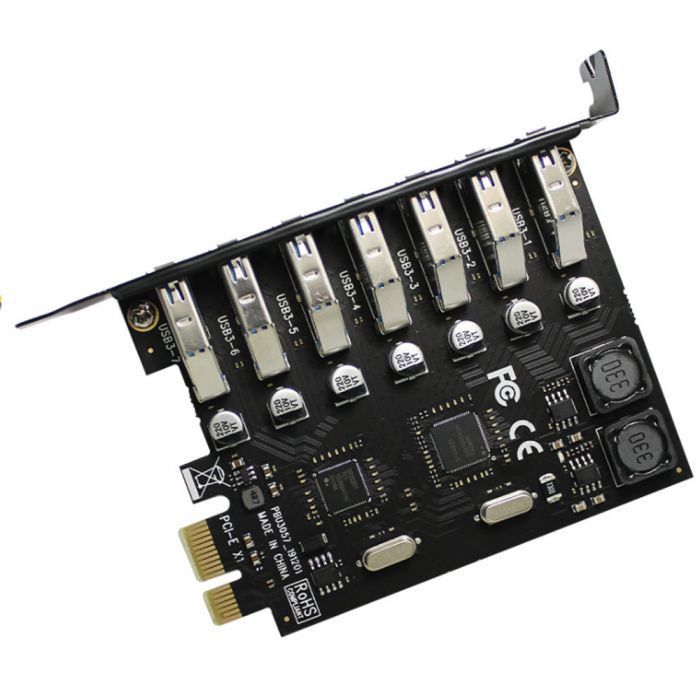 
					Контролер PCI-Е => USB 3.0, 7 портів, 5Gbps, BOX