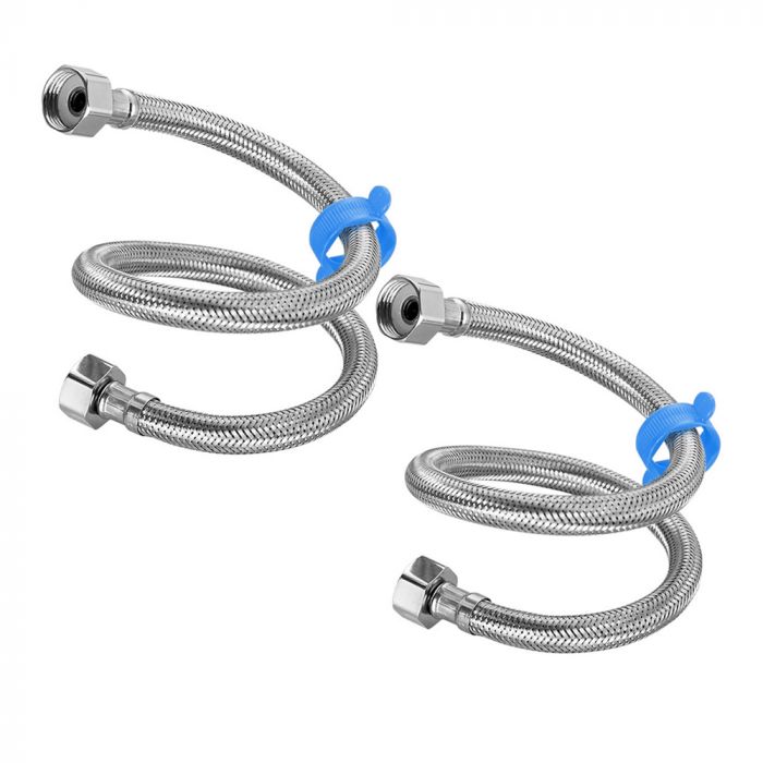 
					Комплект шлангів для води з нерж. сталі для підключення змішувача, 0,5м, Silver, Blister-box