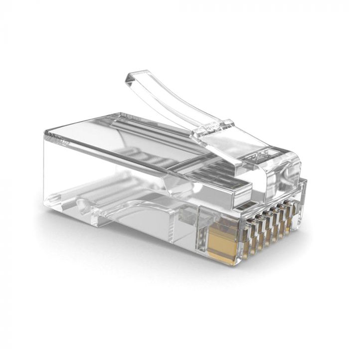 
					Конектор RITAR PREMIUM PLUS RJ-45 8P8C Cat-5 (100 шт / уп.) Q100 (позолочені контакти)