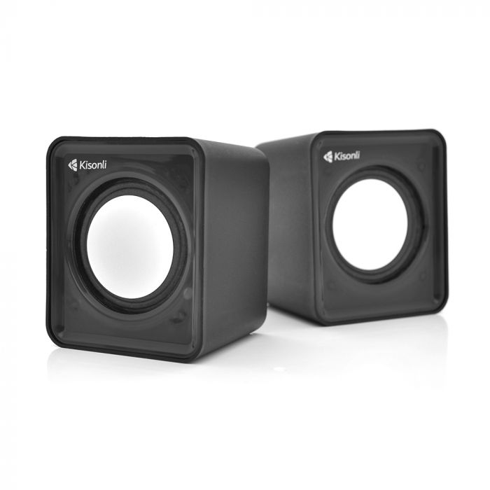 
					Колонки 2.0 Kisonli V310 для ПК і ноутбука, USB + 3.5mm, 2x0,5W, 20Hz- 20KHz, Black, BOX, Q100