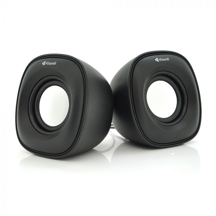 
					Колонки 2.0 Kisonli V350 для ПК і ноутбука, USB + 3.5mm, 2x1,5W, 20Hz- 20KHz, Black, BOX, Q60
