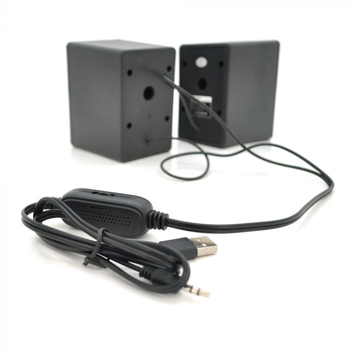 
					Колонки 2.0 Kisonli A-707, для ПК і ноутбука, USB + 3.5mm, 2x3W, 20Hz- 20KHz, Black, BOX, Q60