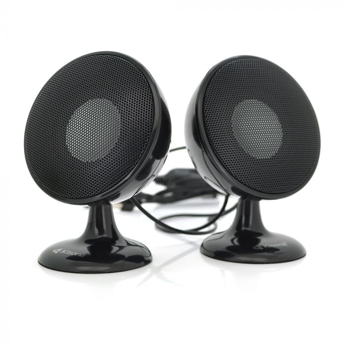 
					Колонки 2.0 Kisonli S-888 для ПК и ноутбука, USB + 3.5mm, 2x3W, 20Hz- 20KHz, Black, BOX, Q60