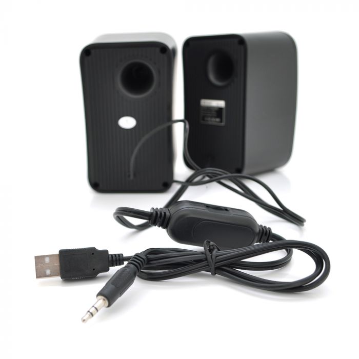 
					Колонки 2.0 Kisonli KS-06, для ПК і ноутбука, USB + 3.5mm, 2x3W, 20Hz- 20KHz, Black, BOX, Q50