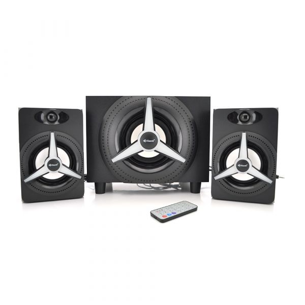 
					Колонки 2.1 Kisonli TM-7000A, для ПК і ноутбука, живлення 220V + jack 3.5mm, 15W+2x5W, 20Hz- 20KHz, з сабвуфером, bluetooth, Black, BOX, Q6