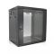
					Шафа  Merlion 12U, 600*450*634 (Ш*Г*В)мм  загартоване скло, чорна, сталь 1,2мм  з замком