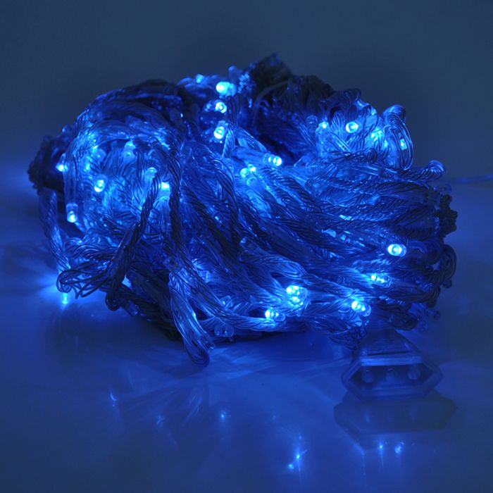 
					Гірлянда 500LED (Водоспад) Blue, 8 режимів, 3*2 метра, прозора ізоляція, BOX