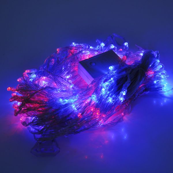 
					Гірлянда 500LED (Водоспад) Red / Green / Blue / Yellow, 8 режимів, 3 * 2метра, прозора ізоляція, BOX
