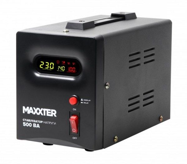 Стабілізатор напруги Maxxter MX-AVR-S500-01 500 ВА (MX-AVR-S500-01)