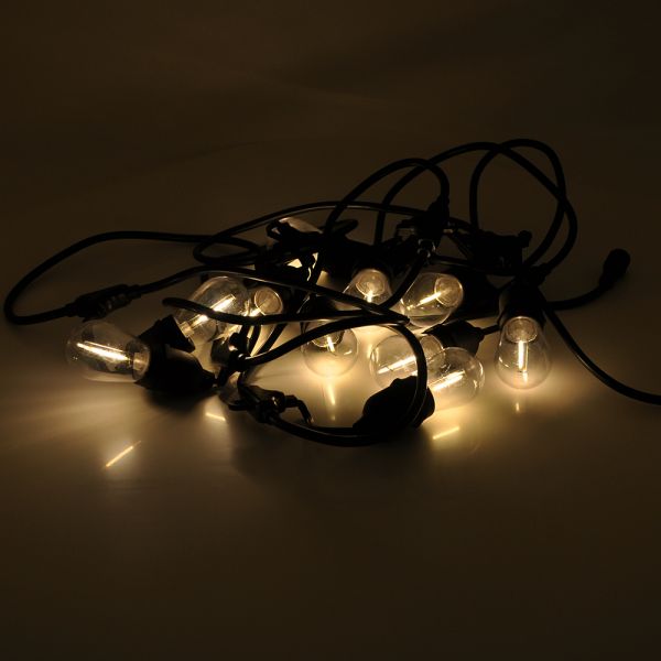 
					Гірлянда Лампочка White Hot, 10шт, 5 метів, чорна ізоляція, BOX