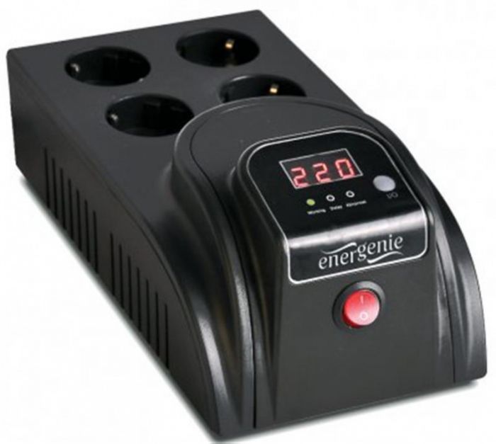 Стабілізатор напруги EnerGenie EG-AVR-E1000-01 1000ВА 4xSchuko