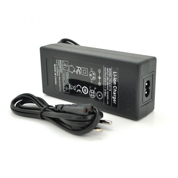 
					Зарядний пристрій для літієвих акумуляторів 63V 1,1A, штекер 4pin, BOX