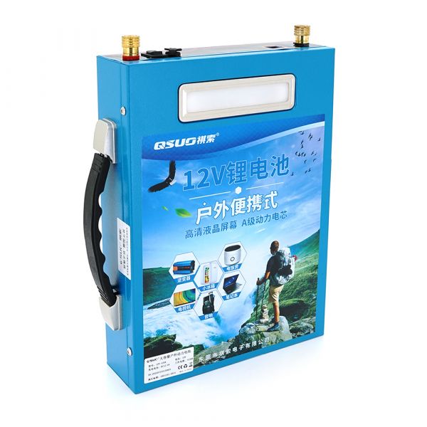 
					Акумуляторна батарея літієва QiSuo 12V 120A, 42Ah (210x65x300mm), ліхтарик, зарядка 12.6V 5A, рюкзак
