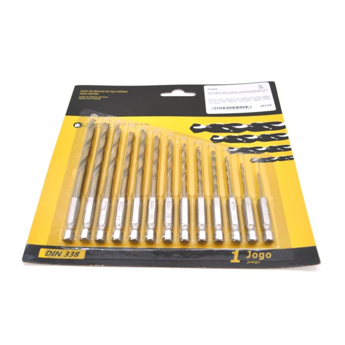 
					Набір свердл YOSO по металу з титановим покриттям 13 штук (1,5; 2; 2,5; 3; 3,2; 3,5; 4; 4,5; 4,8; 5; 5,5; 6; 6 ,5мм) (уп блістер)