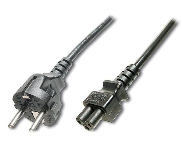 Шнур живлення Maxxter CEE 7/7 - C5 (CL-15-6) до ноутбука, чорний  1.8 м.