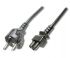 Шнур живлення Maxxter CEE 7/7 - C5 (CL-15-6) до ноутбука, чорний  1.8 м.