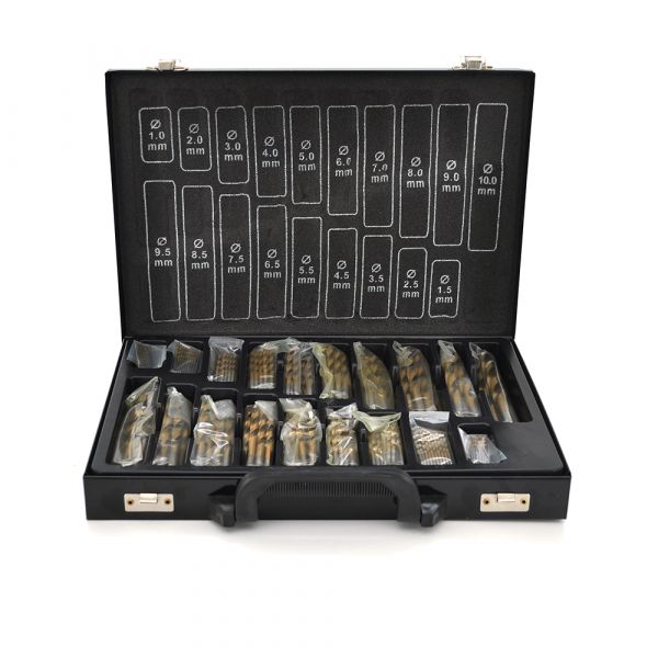 
					Набір свердл YOSO по металу з титановим покриттям 170 штук (1; 1,5; 2; 2,5; 3; 3,2; 3,5; 4; 4,5; 5; 5,5; 6; 6,5 7; 7,5; 8; 8,5; 9; 10мм) (в кейсі)