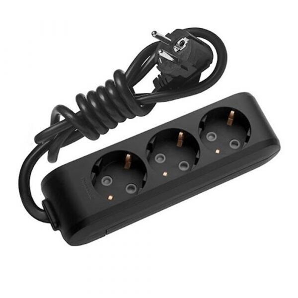 
					Подовжувач Panasonic X-tendia із заземленням 3 гнізда, 2 м, з захистними шторками, чорний