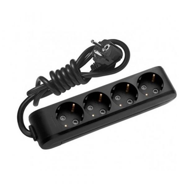 
					Подовжувач Panasonic X-tendia із заземленням 4 гнізда, 5 м, з захистними шторками, чорний