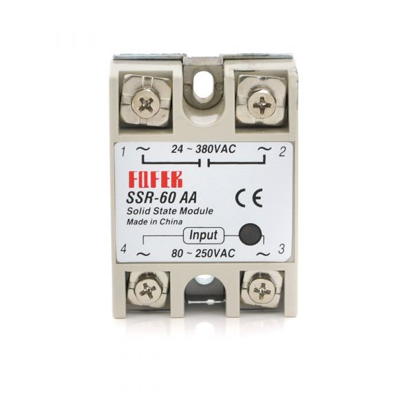 
					Твердотинне реле Fotek SSR-60AA 40А 24-380В AC